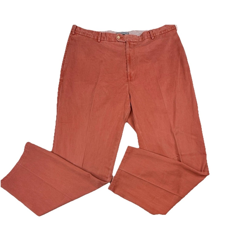 Peter Millar 100% Pima Cotton Flat Front Pants Mens Size 40 Salmon RN 100308